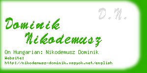 dominik nikodemusz business card